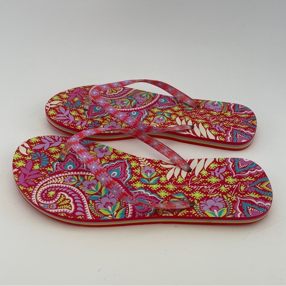 Vera Bradley Pink and Red Paisley Sandals - Picture 2 of 8